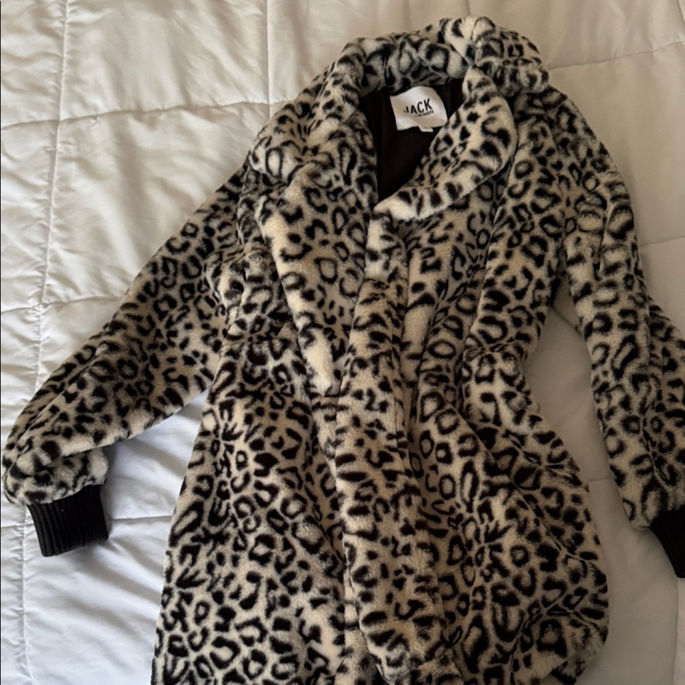Jack by BB Dakota Black and Cream Teddy Jacket
